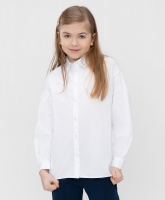 Блузка классическая белая Button Blue, школьная форма для девочек  фото, kupilegko.ru